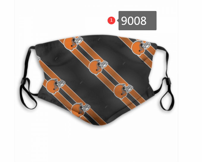 2020 NFL Cleveland Browns #3 Dust mask with filter->nfl dust mask->Sports Accessory